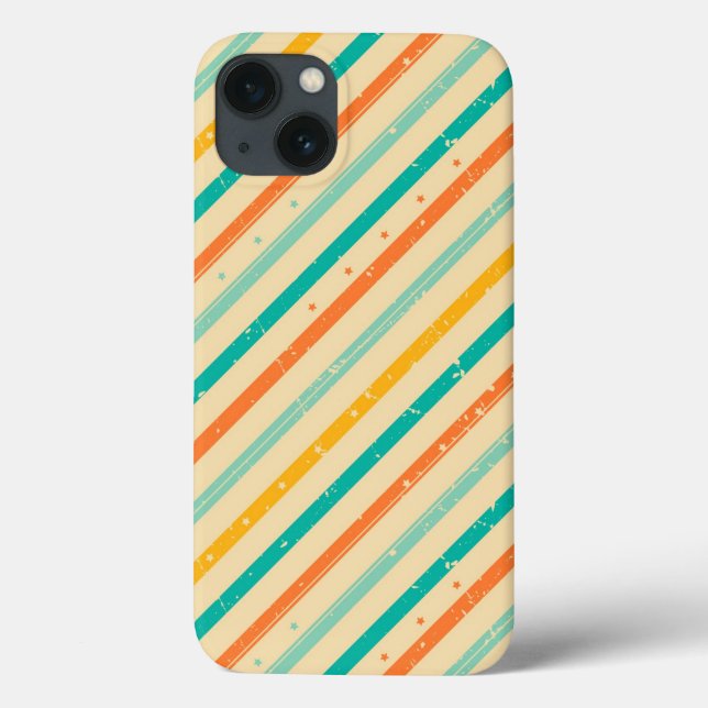 Retro grunge striped pattern Case-Mate iPhone case (Back)