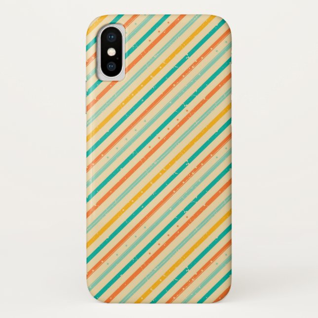Retro grunge striped pattern Case-Mate iPhone case (Back)