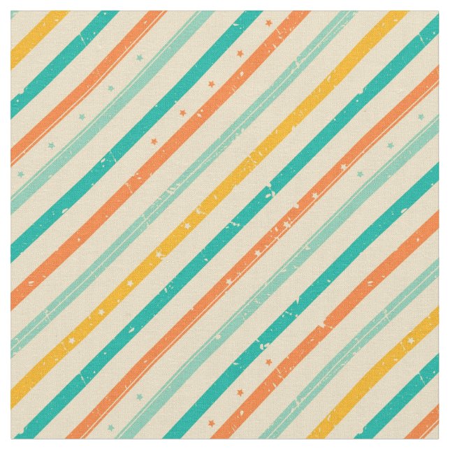 Retro grunge striped pattern fabric (Close Up)