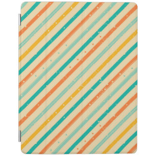Retro grunge striped pattern iPad smart cover