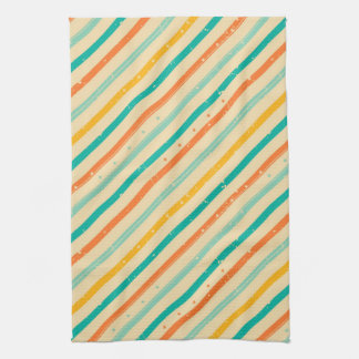 Retro grunge striped pattern towel