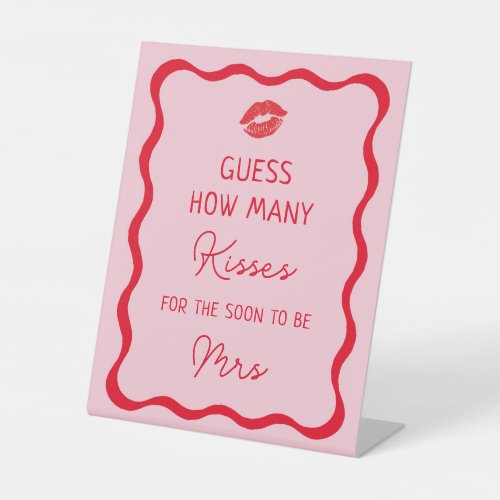 Retro Guess How Many Kisses Game Sign