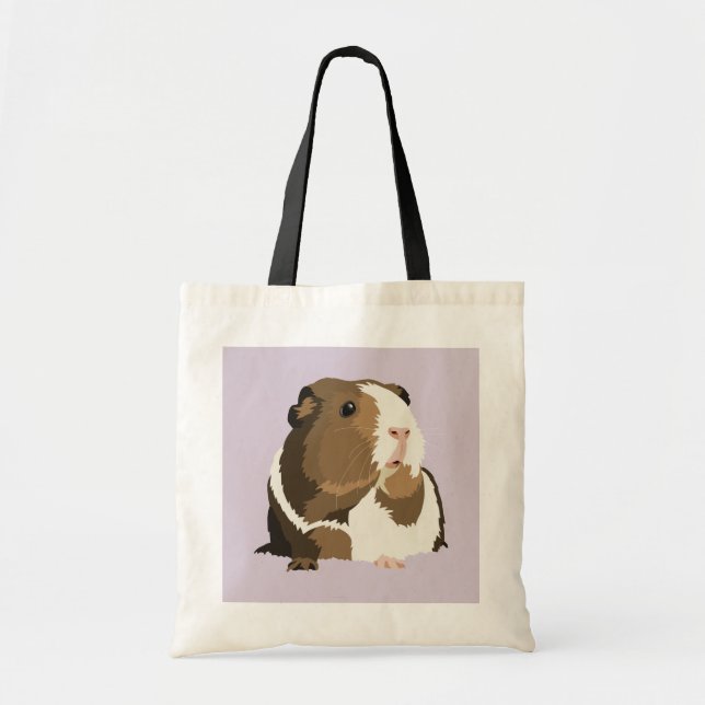 Retro Guinea Pig 'Betty' Shopping Bag (Front)