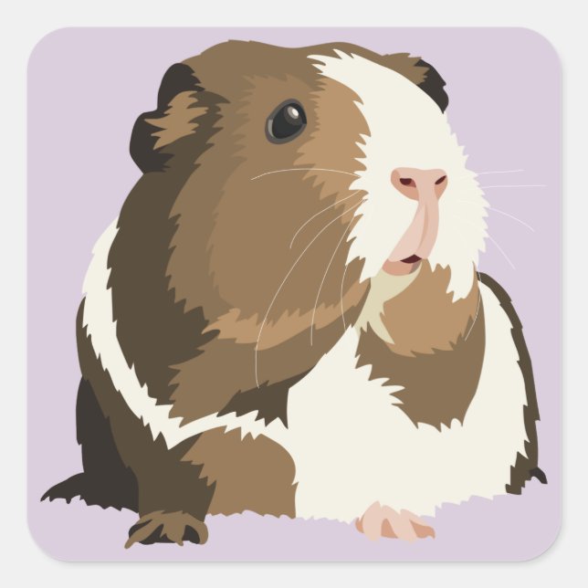 Retro Guinea Pig 'Betty' Stickers (Front)
