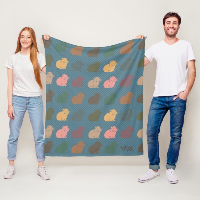 Retro Guinea Pig Blanket Unique Gift for Pet Lover (In Situ)