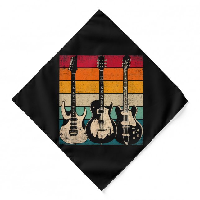 Retro Guitar  Bandana (Front)