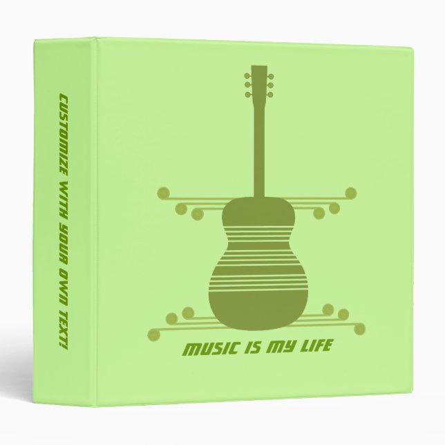 Retro Guitar Binder, Green Binder (Front/Spine)