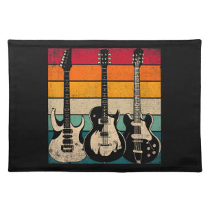 Retro Guitar Cloth Placemat