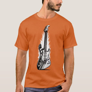 Retro Guitar Gift Guitarist Rock Concert Festival  T-Shirt