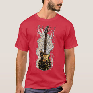 Retro Guitar Gift Guitarist Rock Concert Festival  T-Shirt