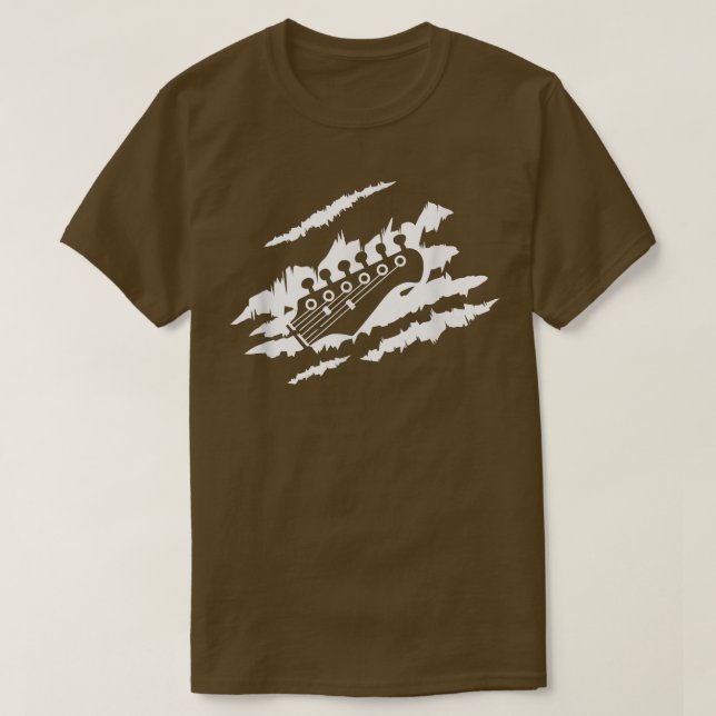 Retro Guitar Musician Bass Guitarist Guitar Player T-Shirt (Design Front)