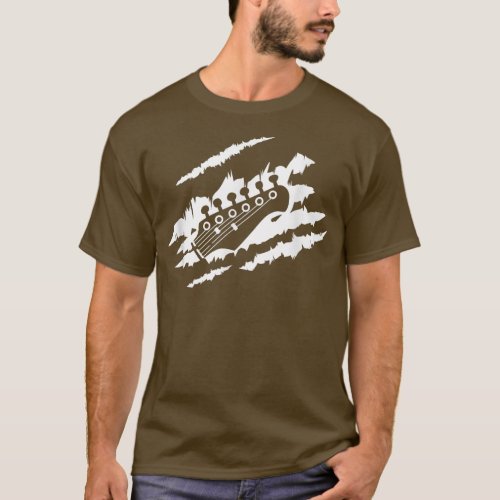 Retro Guitar Musician Bass Guitarist Guitar Player T_Shirt