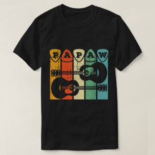 Retro Guitar Papaw Music Design T-Shirt