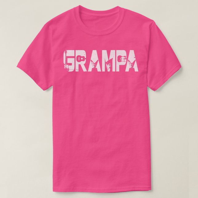 Retro Guitarist Father Grampa Guitar Fathers Day M T-Shirt (Design Front)