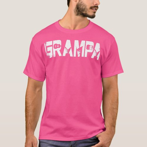 Retro Guitarist Father Grampa Guitar Fathers Day M T_Shirt