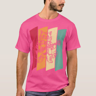 Retro Guitarist Instrument - Vintage Acoustic Guit T-Shirt
