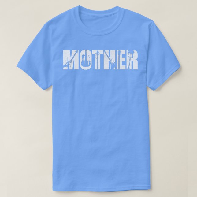 Retro Guitarist Mother Mother Guitar Mother's Day  T-Shirt (Design Front)