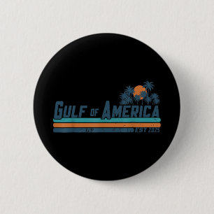 Retro Gulf Of Us America 2025 American Flag Gulf M Button