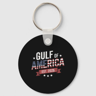 Retro Gulf Of Us America 2025 American Flag Mexico Keychain