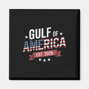 Retro Gulf Of Us America 2025 American Flag Mexico Magnet