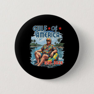 Retro Gulf Of Usa America Est 2025 American Flag G Button
