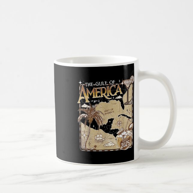 Retro Gulf Of Usa America Est 2025 American Flag G Coffee Mug (Right)