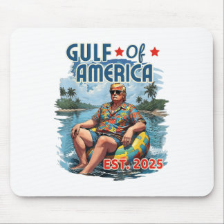Retro Gulf Of Usa America Est 2025 American Flag G Mouse Pad