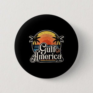 Retro Gulf Of Usa America Est 2025 American Flag L Button