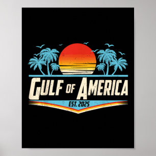 Retro Gulf Of Usa America Est 2025 American Gulf U Poster