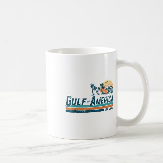 Retro Gulf Of Usa America Est 2025  Coffee Mug (Right)