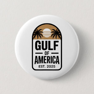 Retro Gulf Of Usa America Est 2025 Gulf Mexico Button