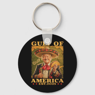 Retro Gulf Of Usa America Mexico Funny Trump Mexic Keychain