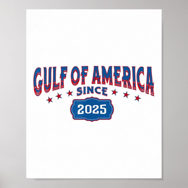 Retro Gulf Of Usa America Since 2025 Us Flag Gulf  Poster (Front)
