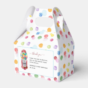 Retro Gumball Machine Kids Birthday Party Favor Boxes