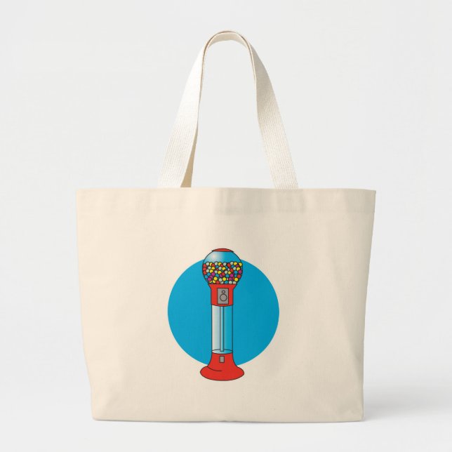 retro gumball machine large tote bag (Front)