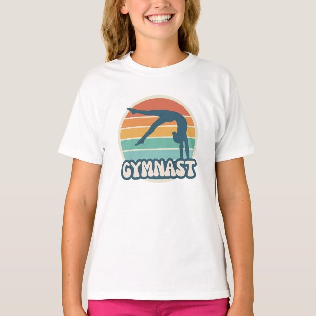 Retro Gymnast T-Shirt | Vintage Gymnastics Shirt (Front)