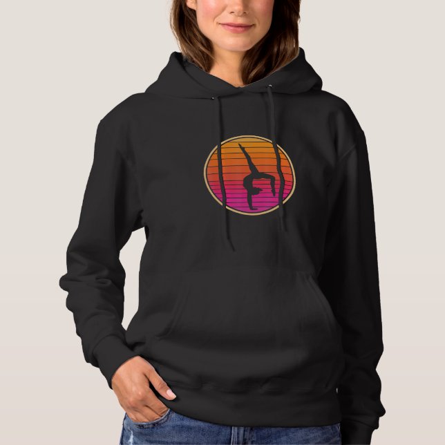 Retro Gymnastic Sports Gymnast Hoodie (Front)