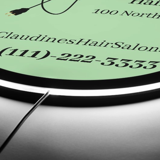 Retro Hair Salon LED Sign (Edge)