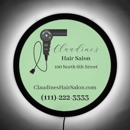 Retro Hair Salon LED Sign