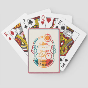 Retro Half Moon Bay Bike Trail Poker Cards
