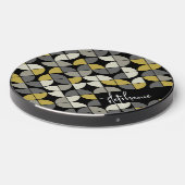 Retro half moon pattern MCM - trendy script name Wireless Charger (Front 2)