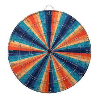 Retro Halftone Design  Dart Board