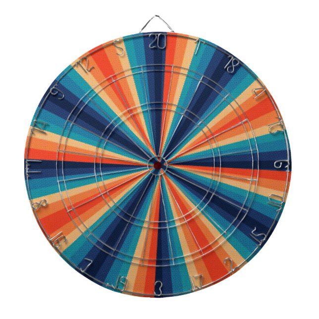 Retro Halftone Design  Dart Board (Front)