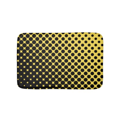 Retro Halftone Gradient _ Yellow  Bath Mat