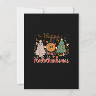 Retro Hallothanksmas Halloween Thanksgiving Christ Invitation
