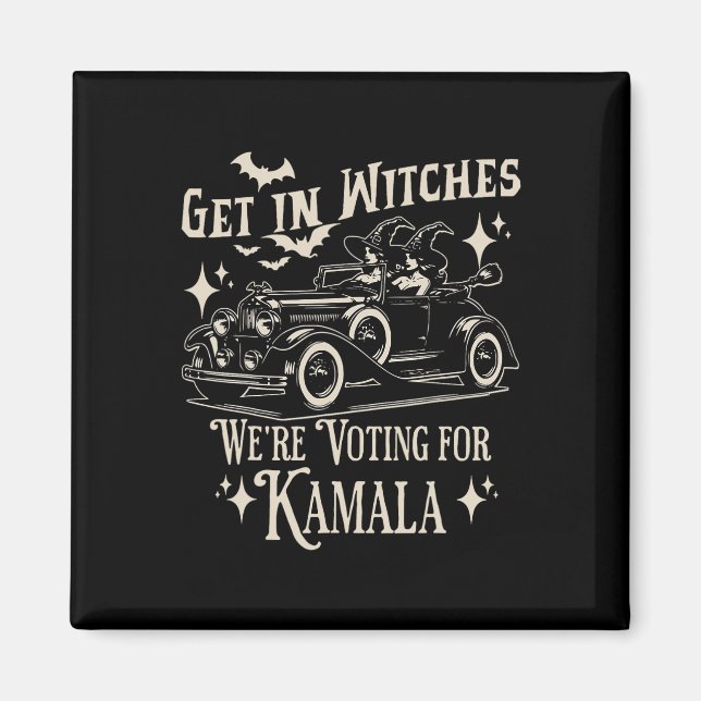 Retro Halloween 1692 Get In Witches We're Voting F Magnet (Front)