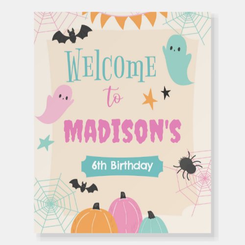 Retro Halloween 50s Welcome Sign