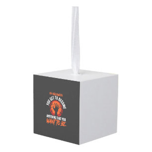 Retro Halloween Anything You Want Design_1 Cube Ornament