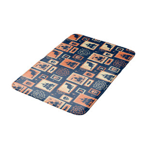 Retro Halloween Artistamps Bath Mat