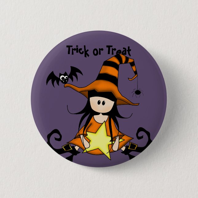 Retro Halloween Button (Front)